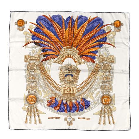 hermes mexique scarf|HERMES Silk Mexique Scarf 90 679843 .